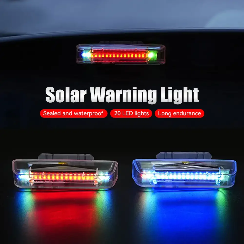Bike Tail Light - Solar Power Car Warning 20LED Flashing
