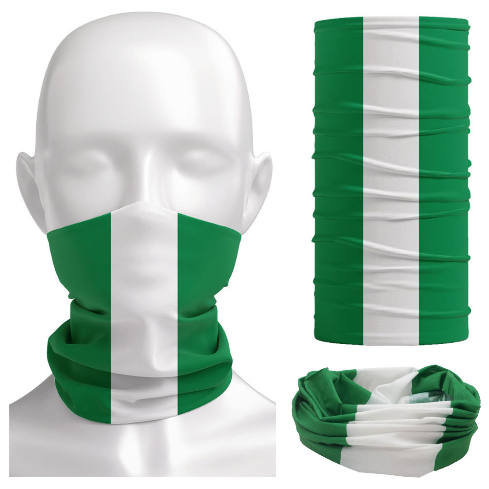 Cycling Gear Ladies - Nigeria Flag Bandanna Women Neck Gaiter