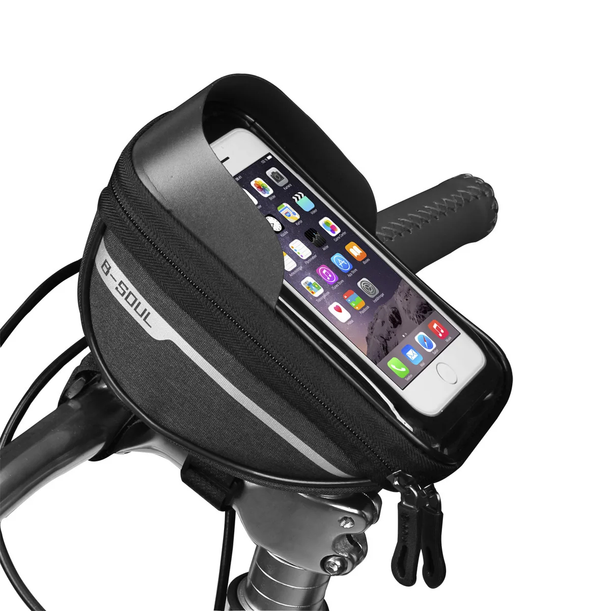 Cycling Gear Bag - Waterproof Touch Screen Bike Handlebar Bag