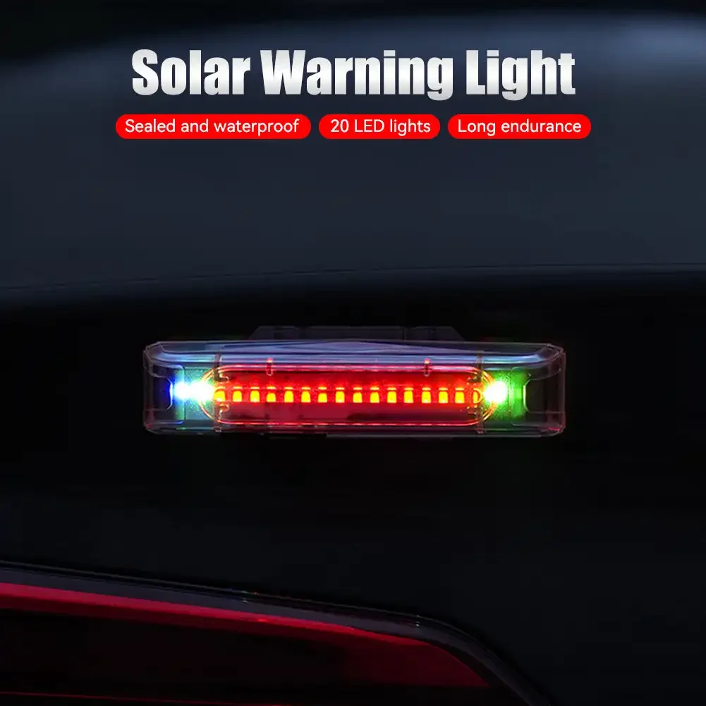 Solar Power Car Warning 20LED  - Bike Tail Light recension och pris