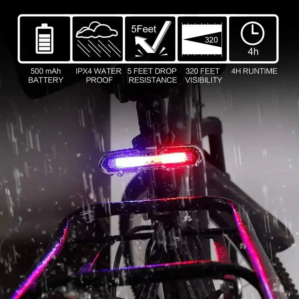 Waterproof USB Rechargeable LE - Bike Tail Light recension och pris